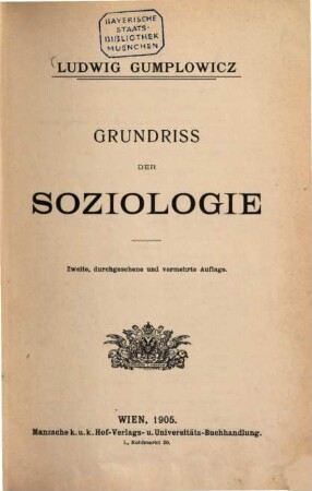 Grundriss der Soziologie