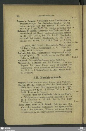 XII. Maschinenkunde