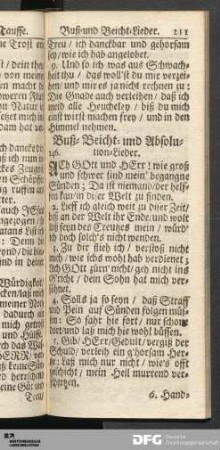 Buß- Beicht- und Absolutions-Lieder.