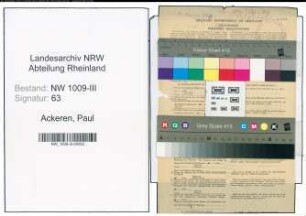 Entnazifizierung Paul Van Ackeren , geb. 21.11.1912 (Verwaltungsangestellter)