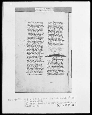 Jacob von Teramo, Belial und Johannes von Mandeville, Reise nach Jerusalem — Jean de Mandeville, Die Reise nach Jerusalem — Mannaregen, Folio 152verso
