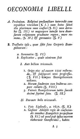 Oeconomia Libelli.