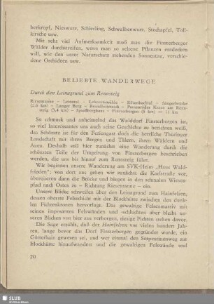 Beliebte Wanderwege