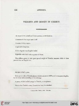 Appendix: Weight and money in Greece