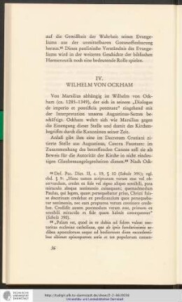 IV. Wilhelm von Ockham