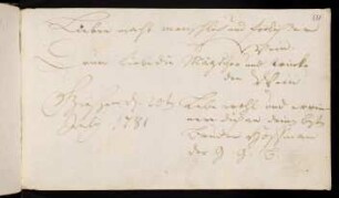Hoffmann [Theologiestudent]. Gießen, 20.07.1781.