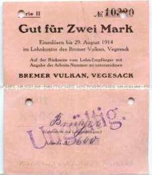 Vegesack, Bremer Vulkan, 2 Mark