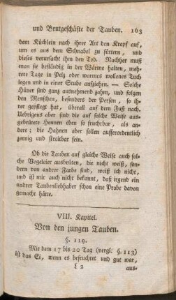 VIII. Kapitel. Von den jungen Tauben