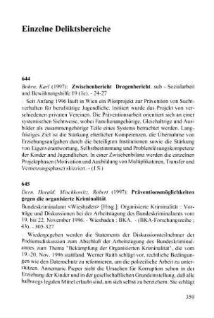359-373, Einzelne Deliktsbereiche