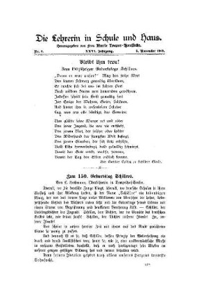 Bleibt ihm treu! : zum 150jährigen Geburtstage Schillers