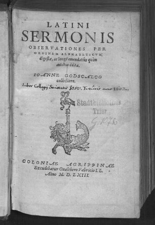 Latini sermonis observationes : per ordinem alphabeticum digestae, ac longe emendatus quam antehac editae