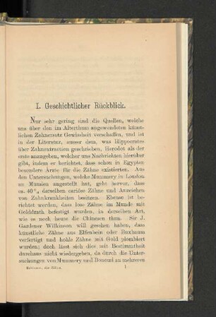 I. Geschichtlicher Rückblick.
