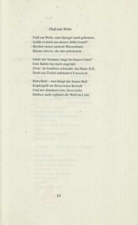 Fluß am Wehr