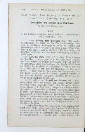 Zweite Periode: Vom Vertrag zu Verdun bis auf Rudolf I. von Habsburg, 843-1273