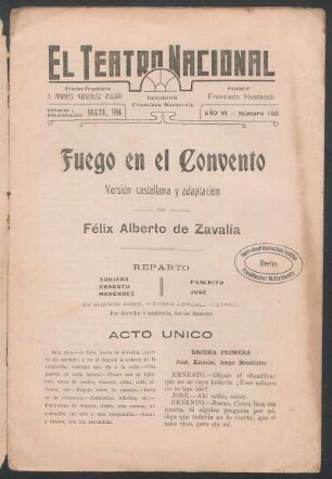 1921015000: Fuego en el convento