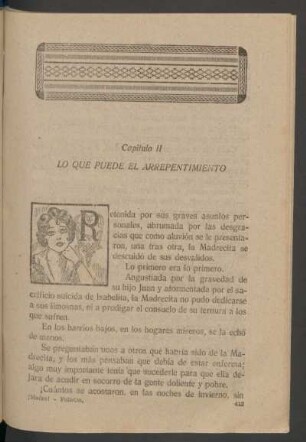 Capítulo II - Lo que puede el arrepentimiento