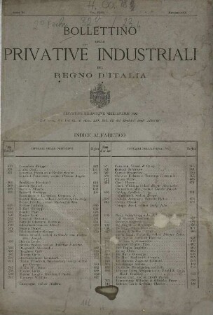 Bollettino industriale del Regno d'Italia. 23. 1892, Fasc. 4