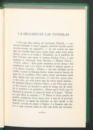 La oración de las tinieblas