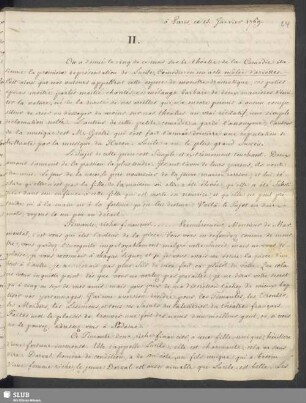 II. à Paris, ce 15. Janvier 1769.