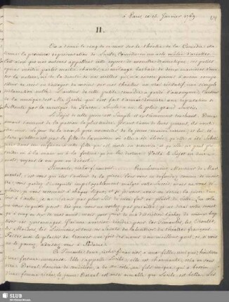 II. à Paris, ce 15. Janvier 1769.