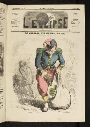 Le caporal d'ordinaire, par Gill. Souvenir du camp de Chalons