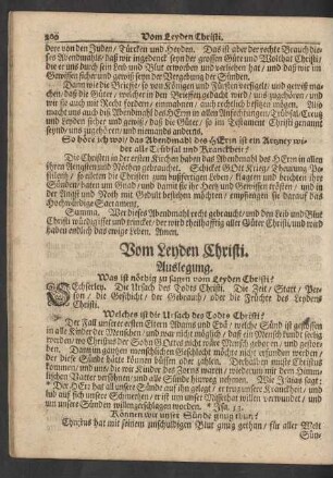Vom Leyden Christi. Auslegung