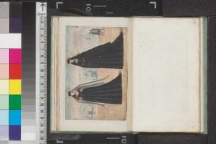 Illustration (Gouache): zwei vornehme Venezianerinnen; Blatt 35v