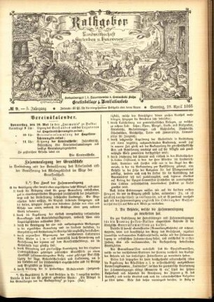 Ausgabe vom Sonntag, den 28. April 1895.