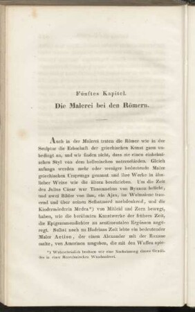 Fünftes Kapitel. Die Malerei bei den Römern.