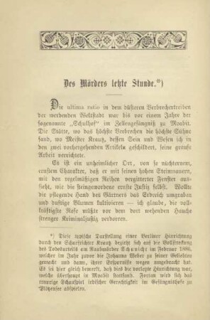 Des Mörders letzte Stunde