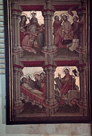 Innenseite: Vier Szenen aus dem Leben Christi