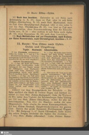 12. Route: Von Zittau nach Oybin. Oybin und Umgebung