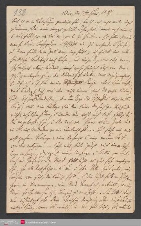 Seit ich meine Vorlesungen geendigt habe, bin ich noch nicht wieder dazu ... , 07.06.1827. - Benediktinerabtei St. Bonifaz in München und Andechs