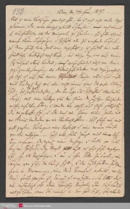 Seit ich meine Vorlesungen geendigt habe, bin ich noch nicht wieder dazu ... , 07.06.1827. - Benediktinerabtei St. Bonifaz in München und Andechs
