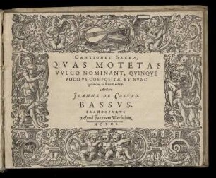 Jean de Castro: Cantiones sacrae ... quinque vocibus ... Bassus
