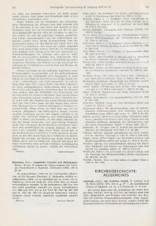 748-750 [Rezension] Chadwick, Owen, The Victorian church