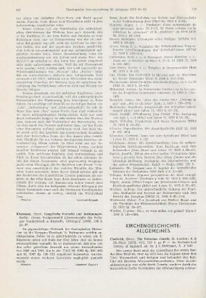 748-750 [Rezension] Chadwick, Owen, The Victorian church