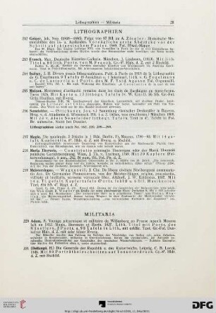 Lithographien (Nr. 212-219)