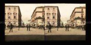 Belebte Straße, Via Stesicoro Actna, mit Hotel, Catania