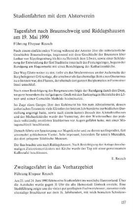 Studienfahrten mit dem Alsterverein