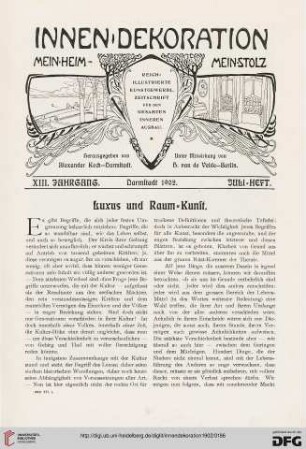 Luxus und Raum-Kunst