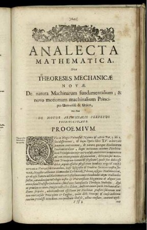 Analecta Mathematica.
