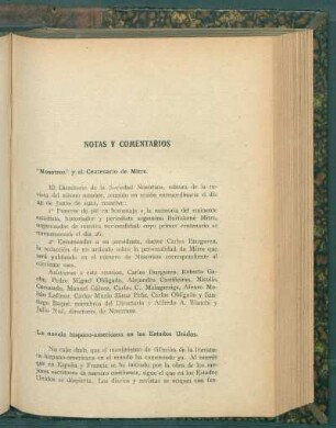 "Nosotros" y el centenario de Mitre
