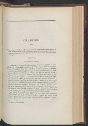 Cuba en 1798. - Carta segunda: CCCXVIII del viajero.