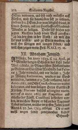 XII. Abraham Jentzsch