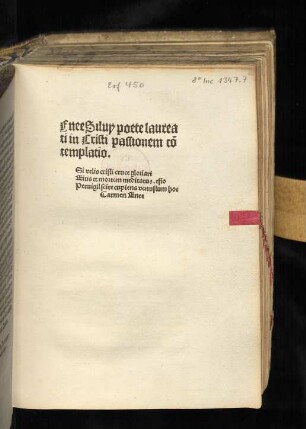 Carmen de passione Christi. Daran: Huguitio da Pisa: Super nominibus Jesus et Christus