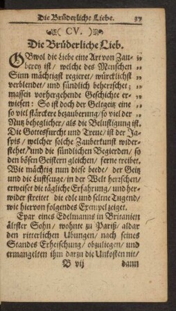 (CV.) Die Brüderliche Lieb.