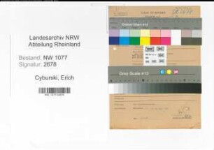 Entnazifizierung Erich Cyburski , geb. 00.00.0000 (Polizist)