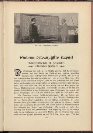 Siebenundzwanzigstes Kapitel - Konstruktionen in Holzwerk; technisches Zeichnen