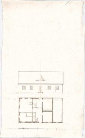 Voit, Johann Michael; Taglöhnerhaus Vogel - Grundriss (Ansicht)